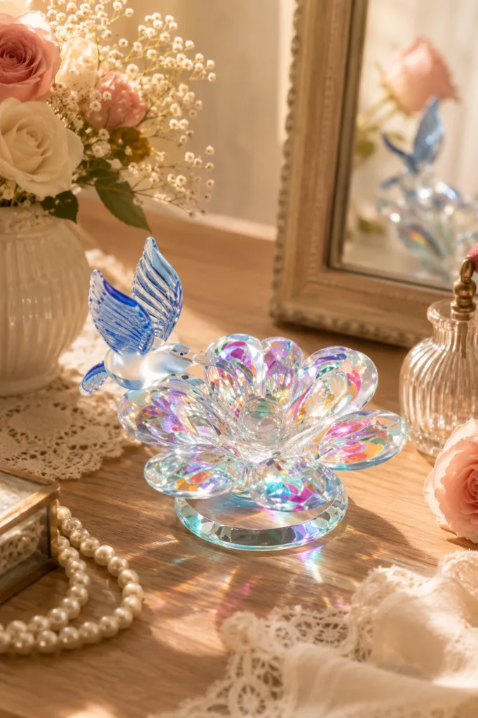 The Crystal Lotus Bird Doing Something Very Beautiful and Slightly Unclear