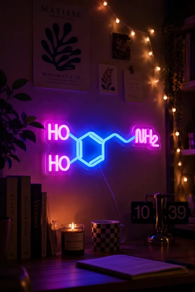 The Dopamine Molecule Neon Sign