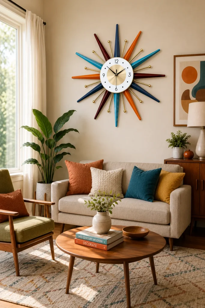 The Sunburst Clock That's Basically Wearing Sunglasses Indoors